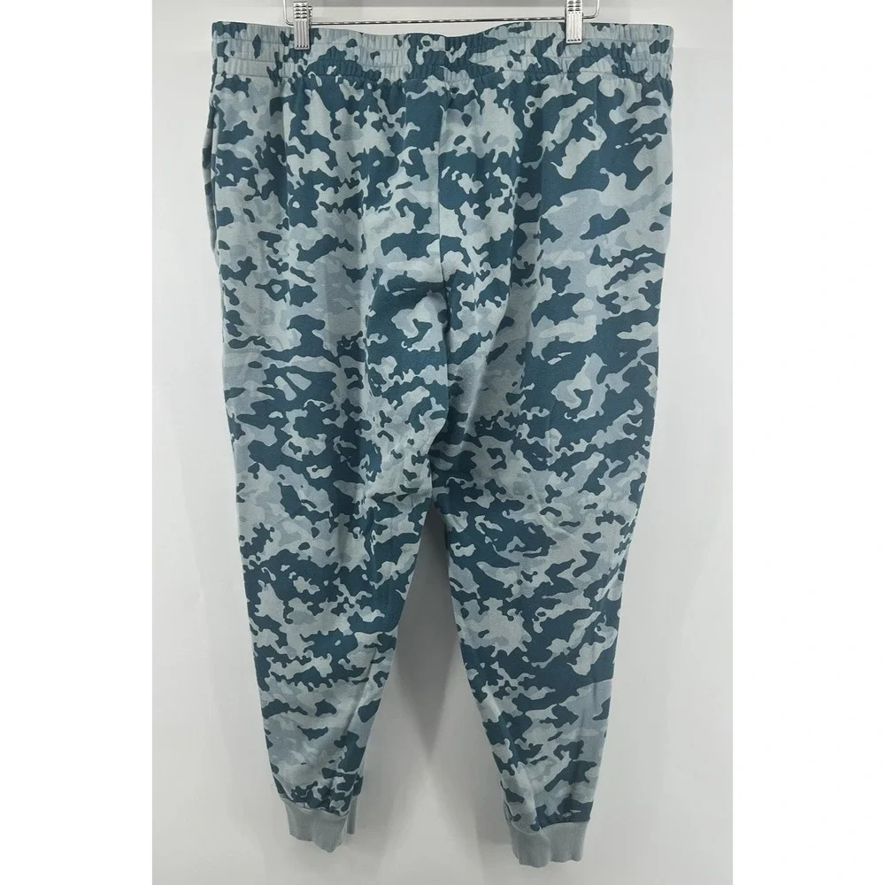 Under Armour Mens 3XL Joggers Sweatpants Camoflauge Blues 42/29 Midweight